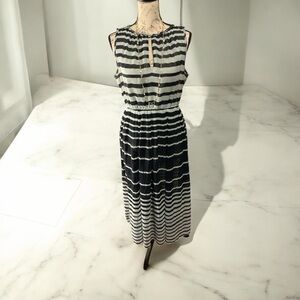 Maison Jules Blue Sleeveless Crew Neck Maxi Sundress